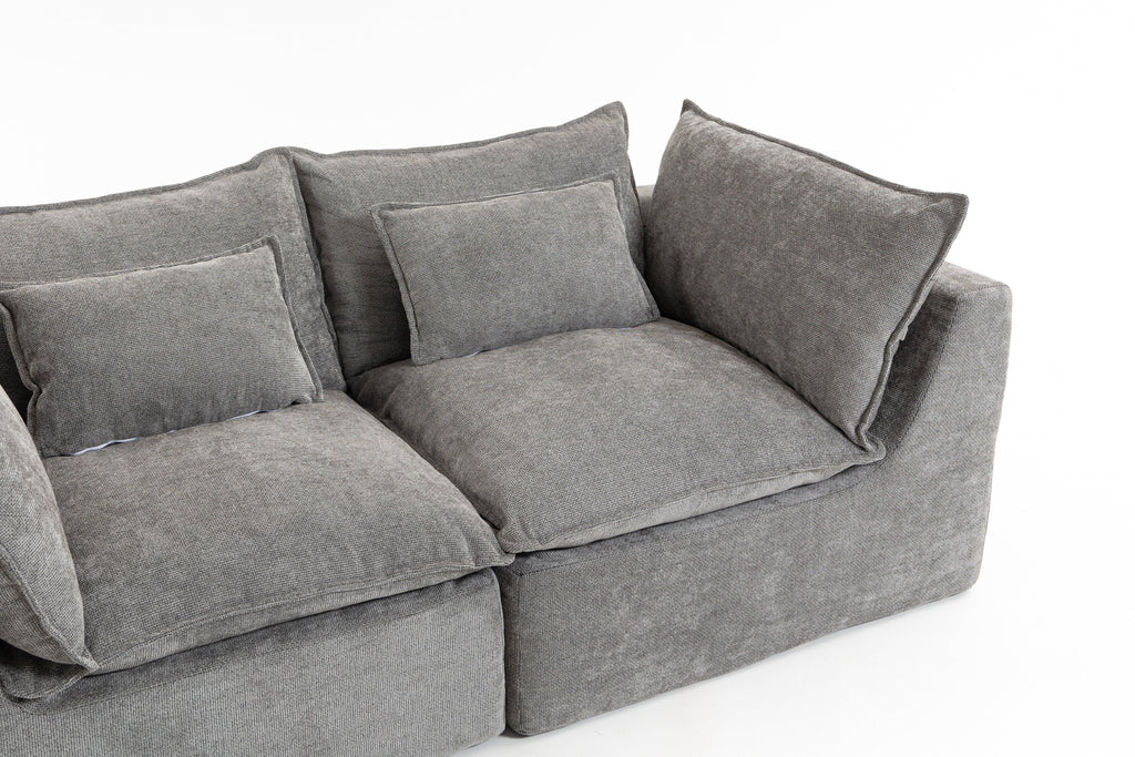 Cloud Couch Oversized Modular Sectional Sofa with Modular Design - Antique Grey