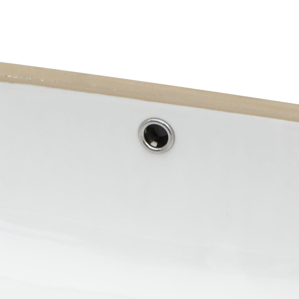Modern Ceramic Undermount Bathroom Sink with Overflow - White or Black