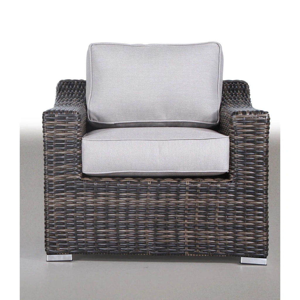 Outdoor Wicker Conversation Set With Cushions, All Weather
