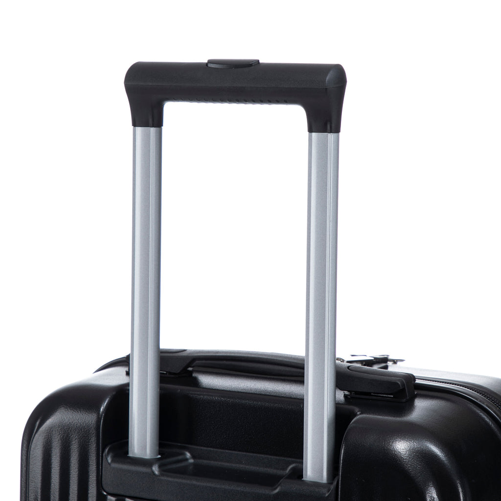 ABS Spinner Wheel Luggage Set with Cosmetic Case - Black