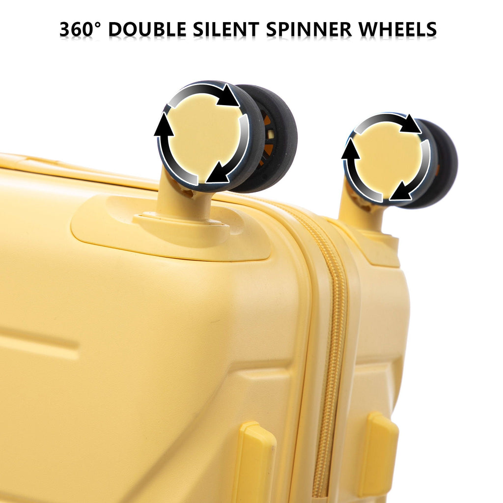 3 Pieces Set Spinner Wheel Luggage With Combination Lock