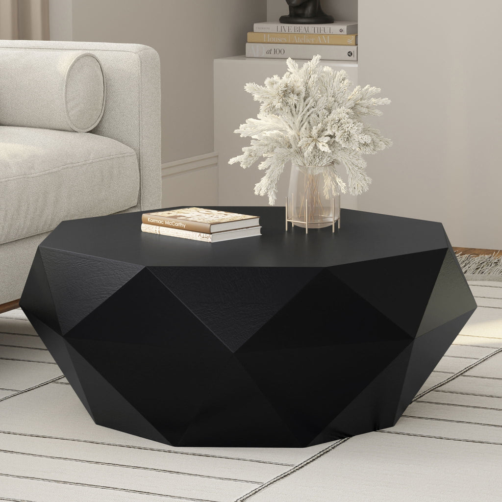 Zayn Coffee Table with Geometric Design