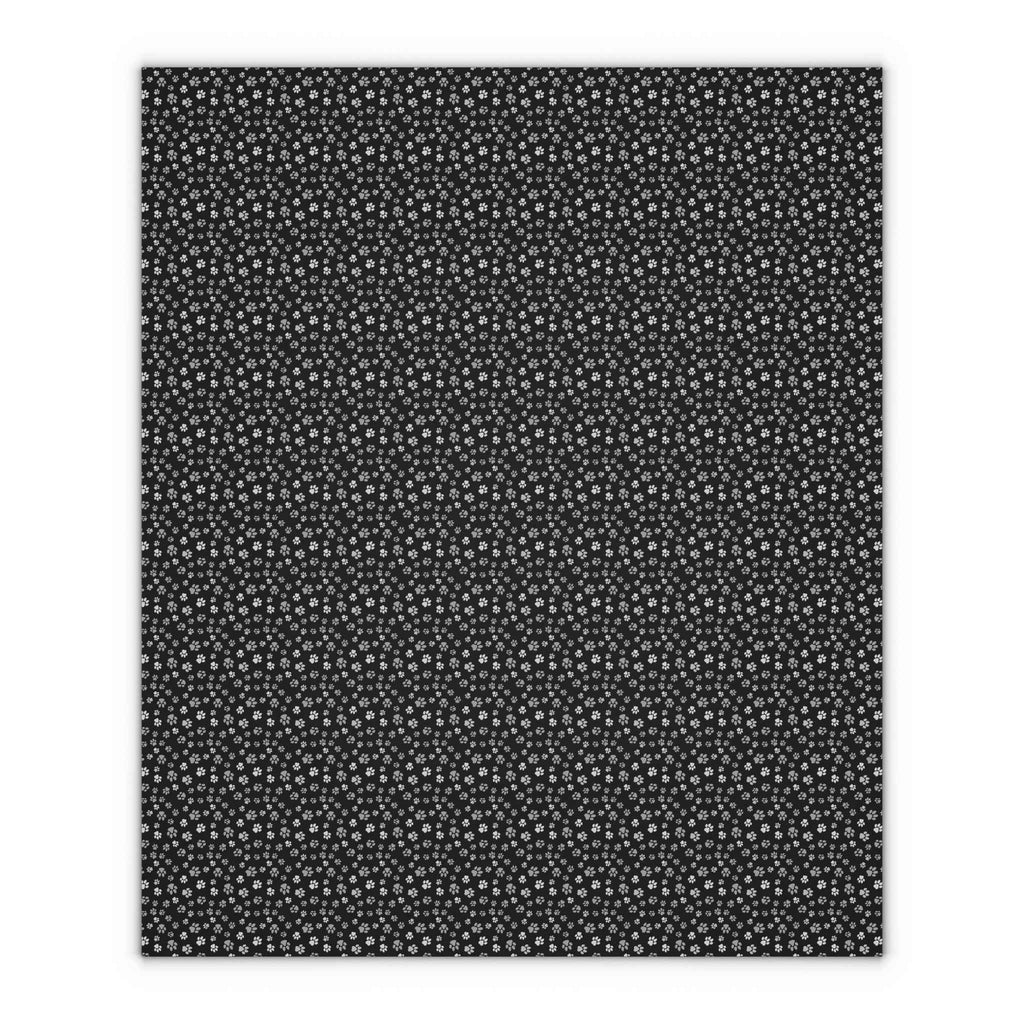 Black Paws Gift Wrapping Paper Sheets, 1pc
