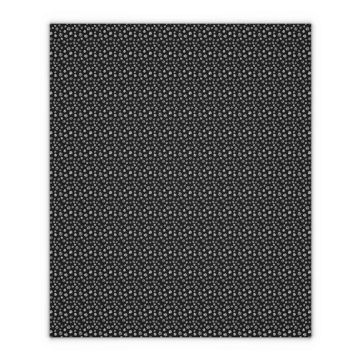 Black Paws Gift Wrapping Paper Sheets, 1pc