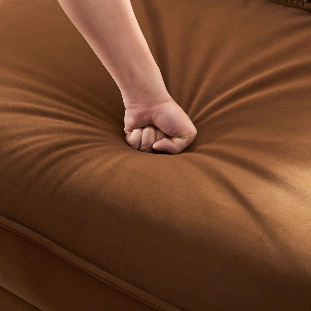 Nordic Modern Sofa With Removable Pillowcase, High Density Sponge Filling, 4 Throw Pillows