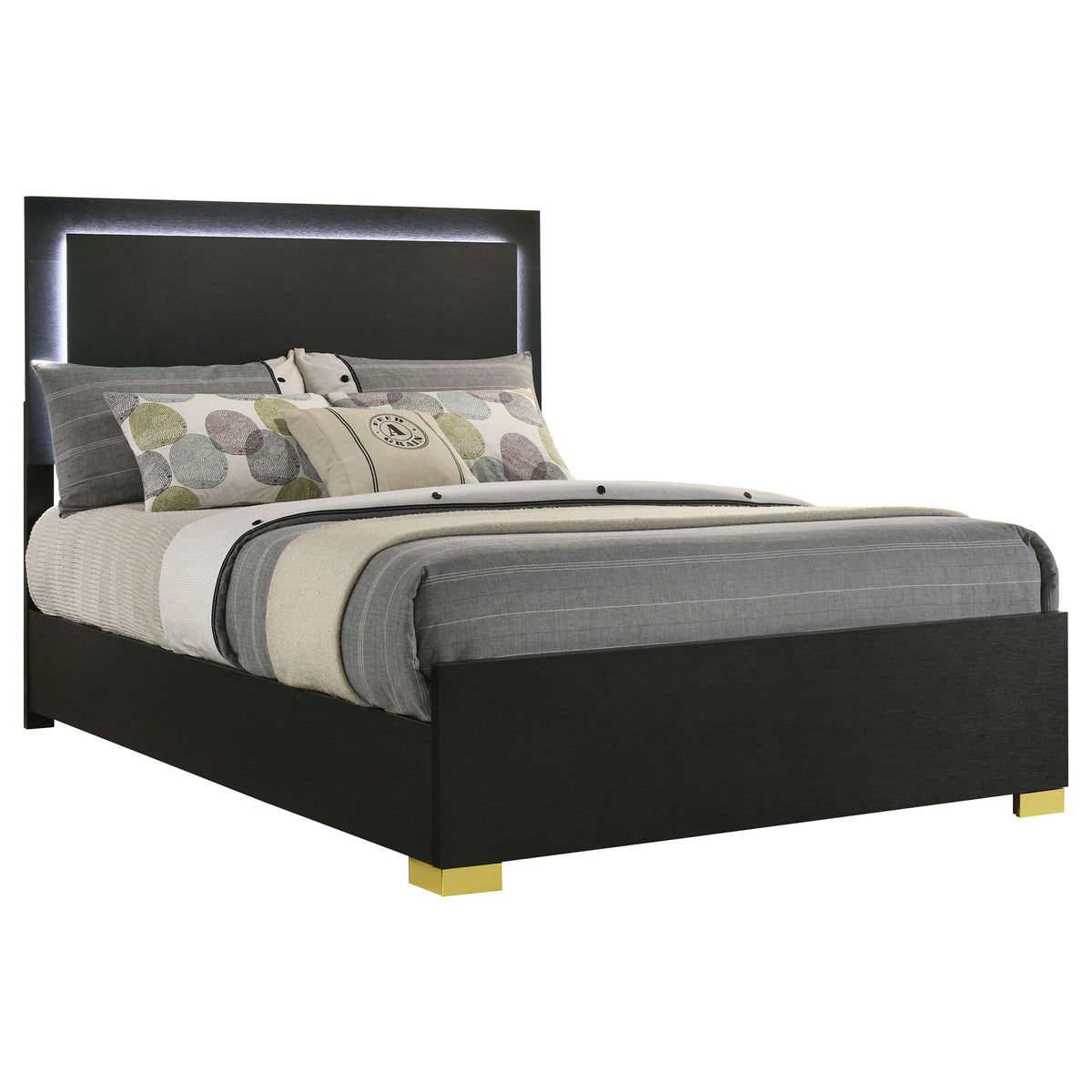 Jeremiah LED Panel Bed With Touch Controlled Lighting
