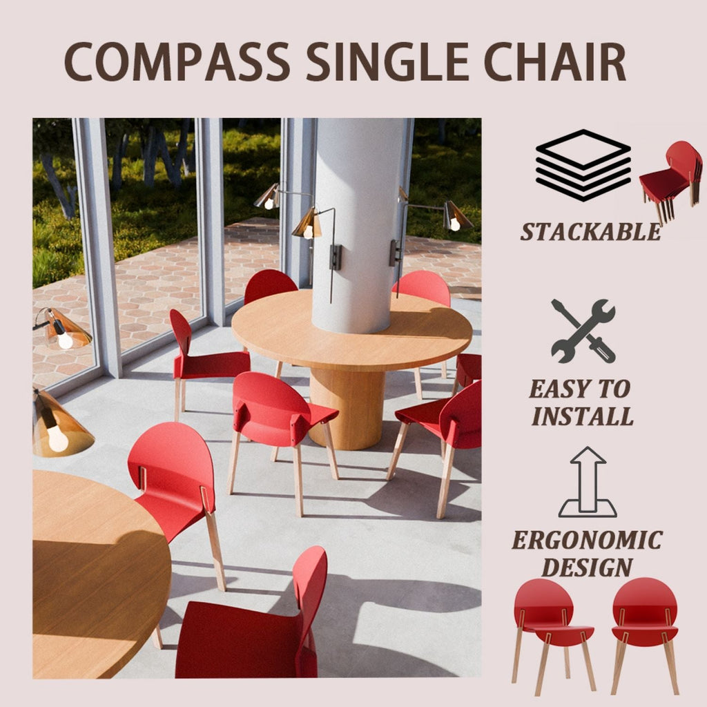 Traditional 4 Piece Outdoor Chair Set with Round Table - Multiple Colors