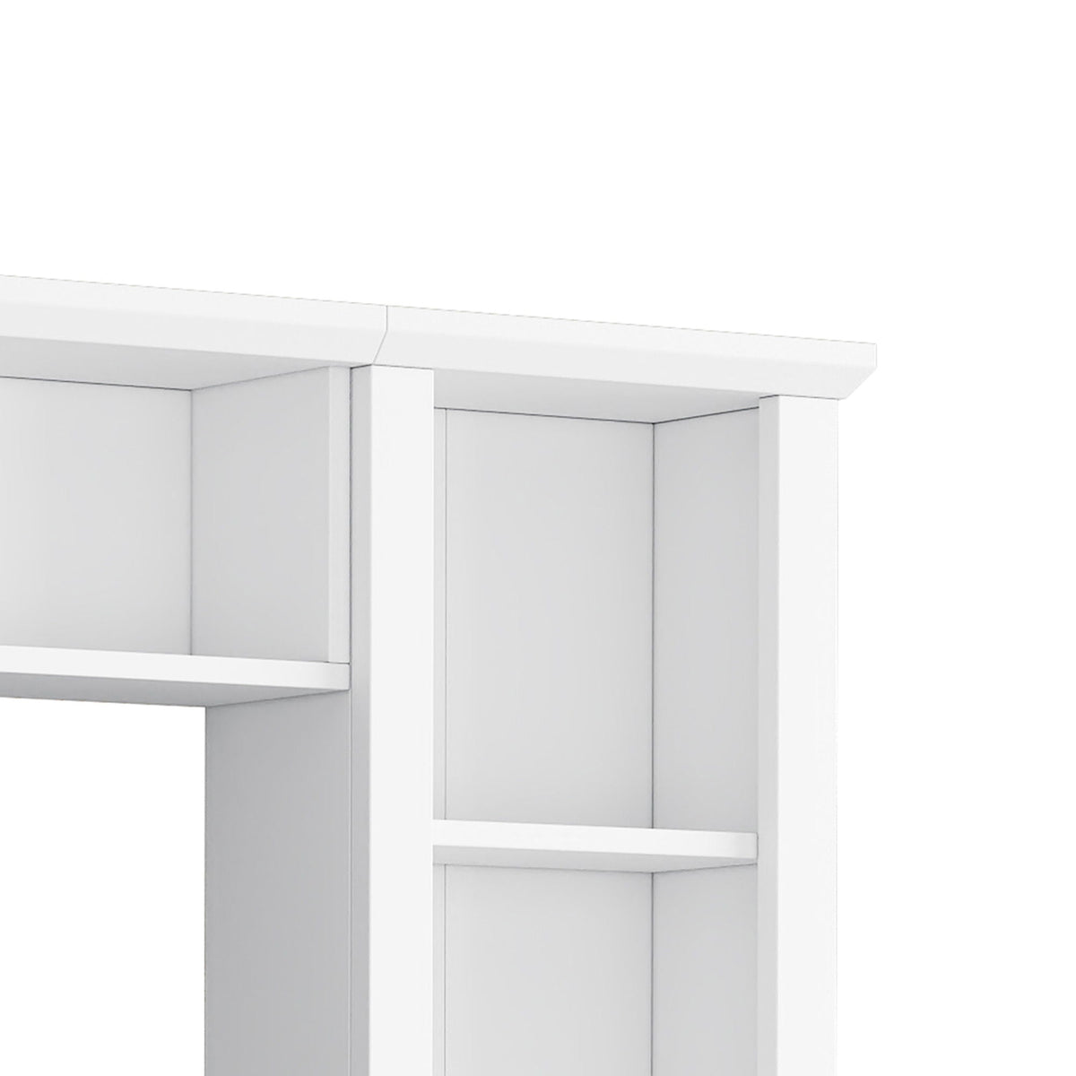Minimalist Entertainment Wall Unit Set with Adjustable Bridge for TVs Up to 75" - White or Black
