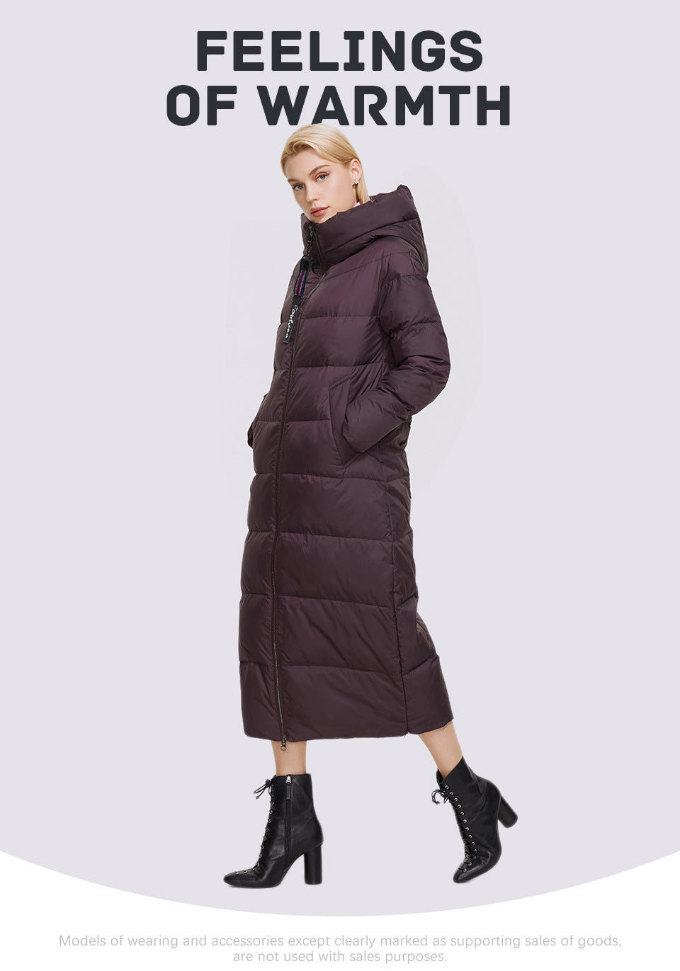Extra Long Hooded Thermal Windproof Coat