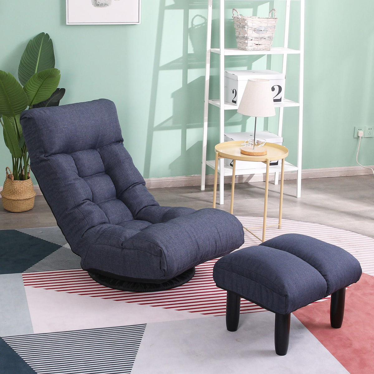 Adjustable Japanese Reclining Floor Chair Sofa With Metal Frame