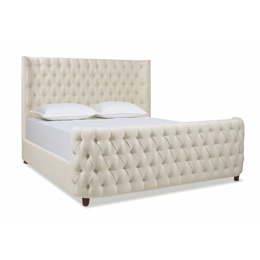 Tufted Panel Bed with Wingback Headboard and Footboard - Multiple Colors