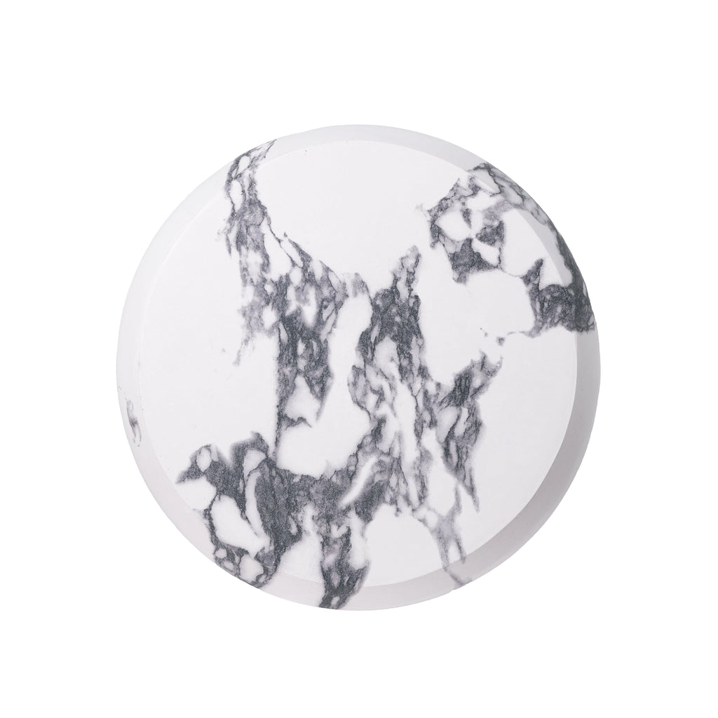 Sculptural MGO Side Table with Weather-Resistant Finish - 18.11"H