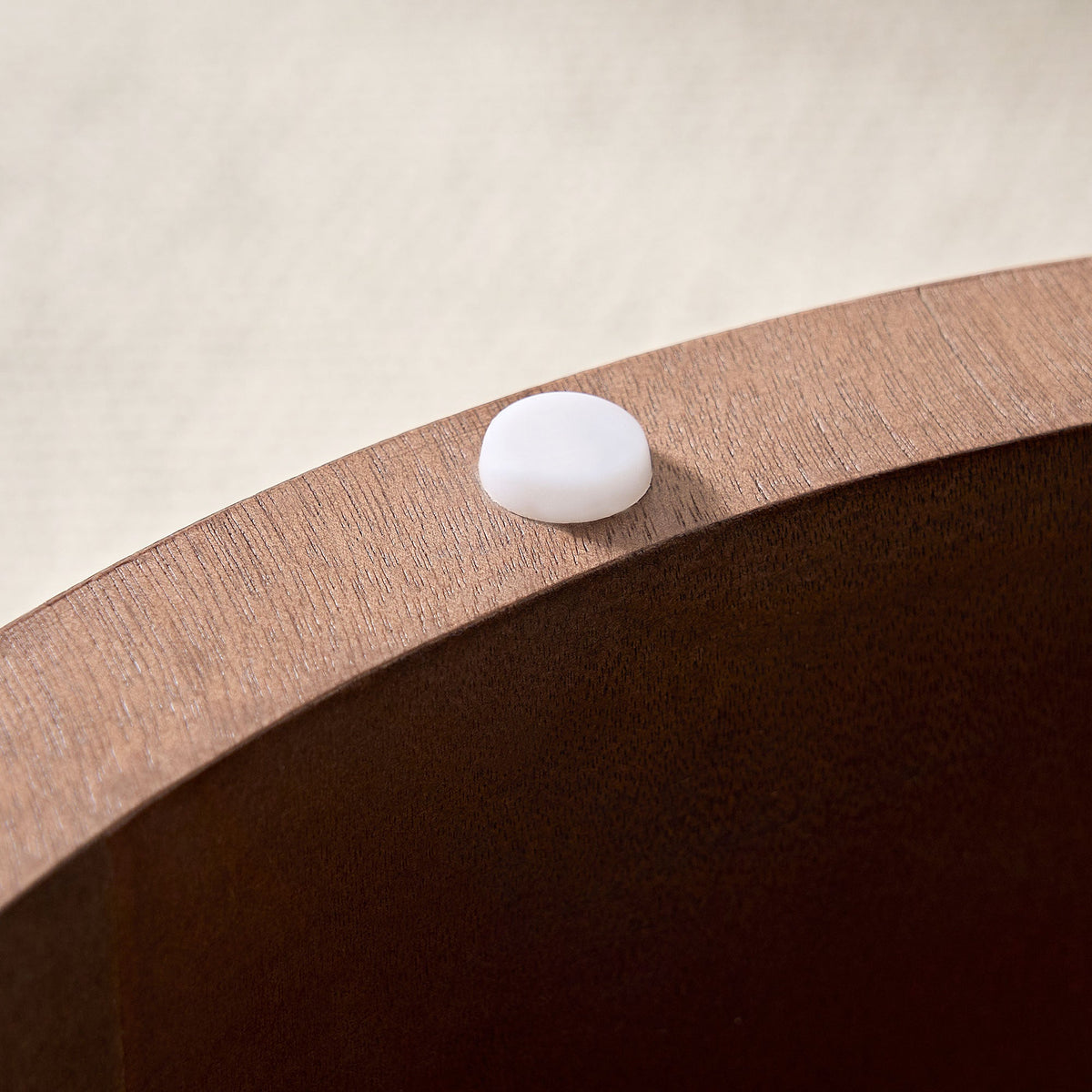Modern MDF Round Coffee Table Set of 2 - Walnut Finish