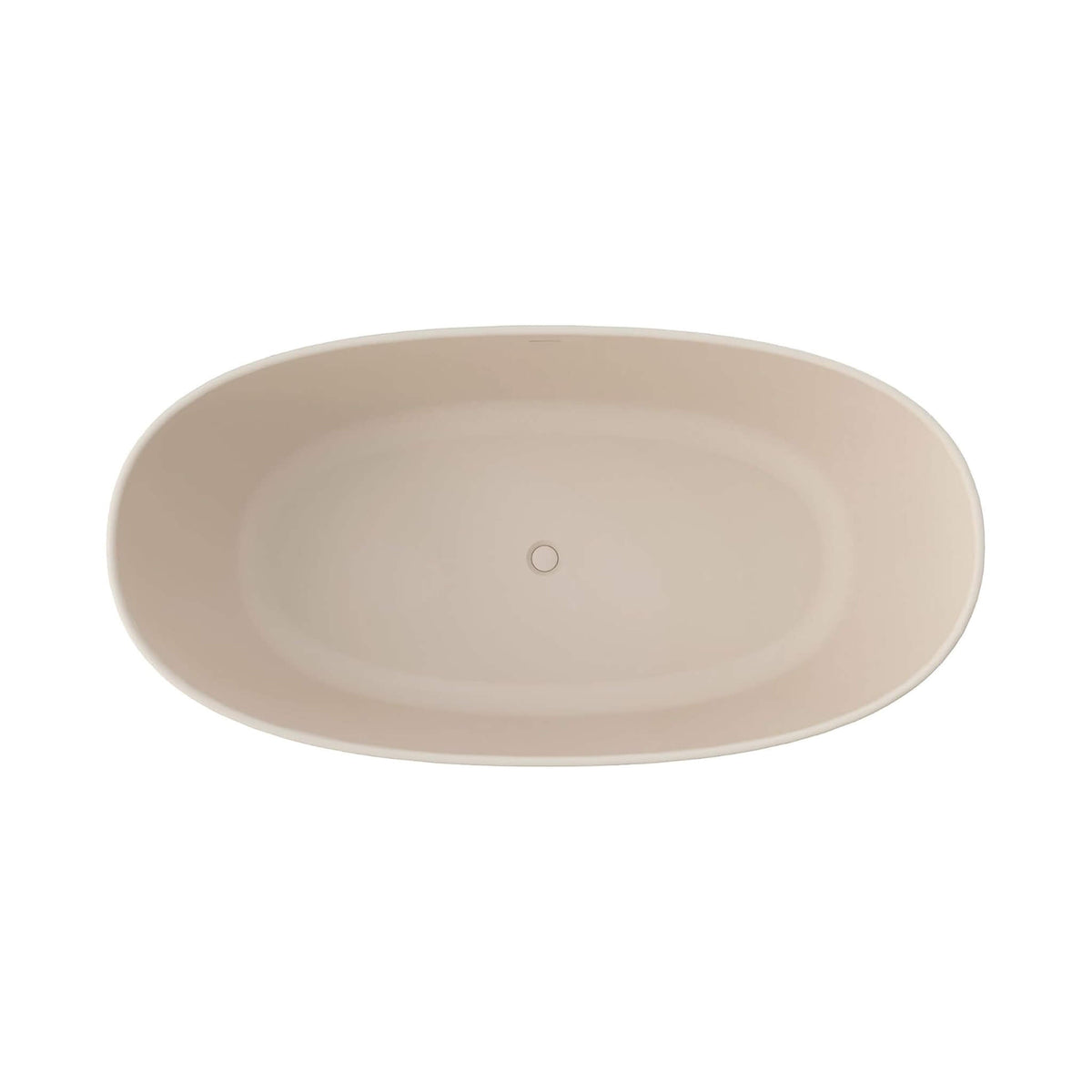 [65X33.5-Inch] Freestanding Modern Oval Stone Resin Soaking Tub With Overflow Drain (SAK39231)