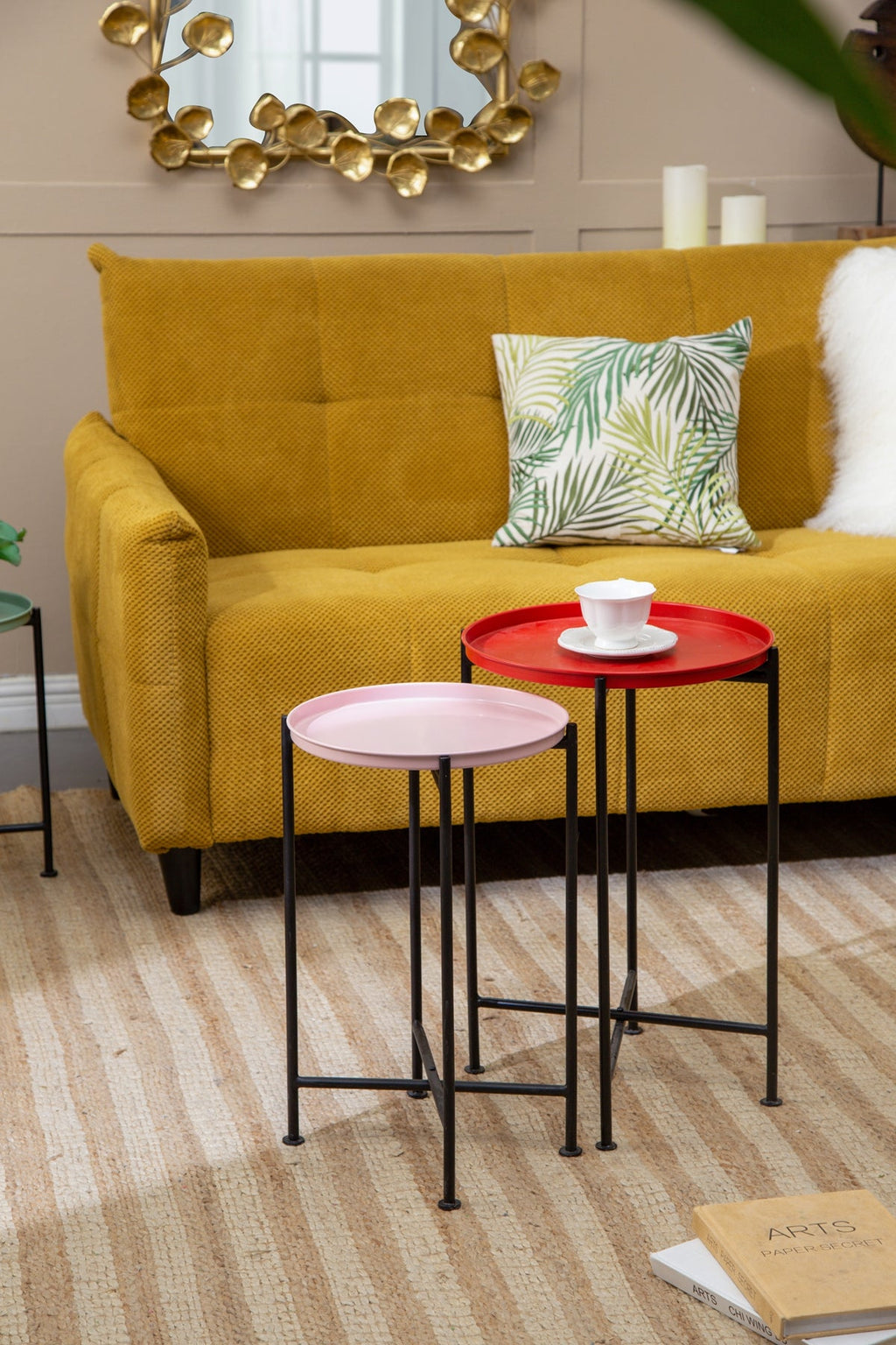 Multicolor Round Nesting Plant Stands Set of 4 with Versatile Design