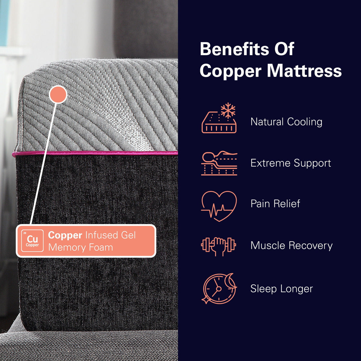 11" Renew Cooling GelCare Memory Foam Mattress with Cooling Layer - Gray