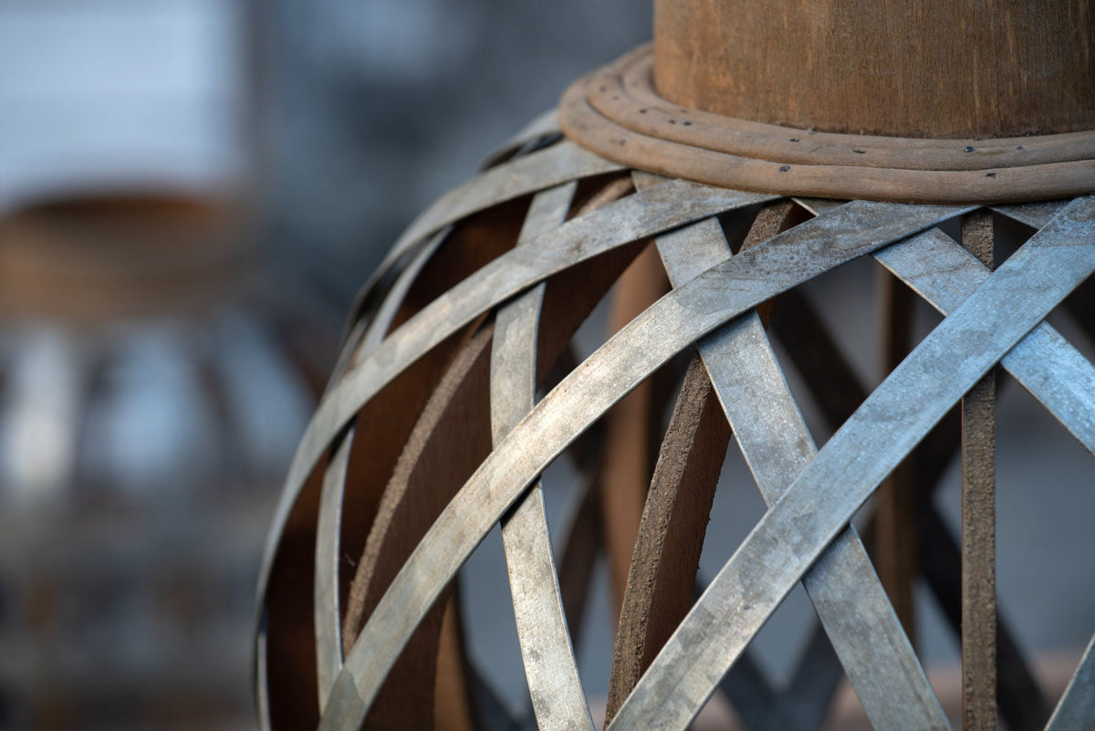 Decorative Lantern With Handle - Silver