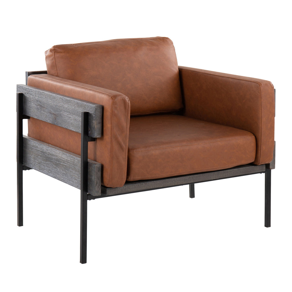 Farmhouse Chair with Metal Base and Cushions - Kari