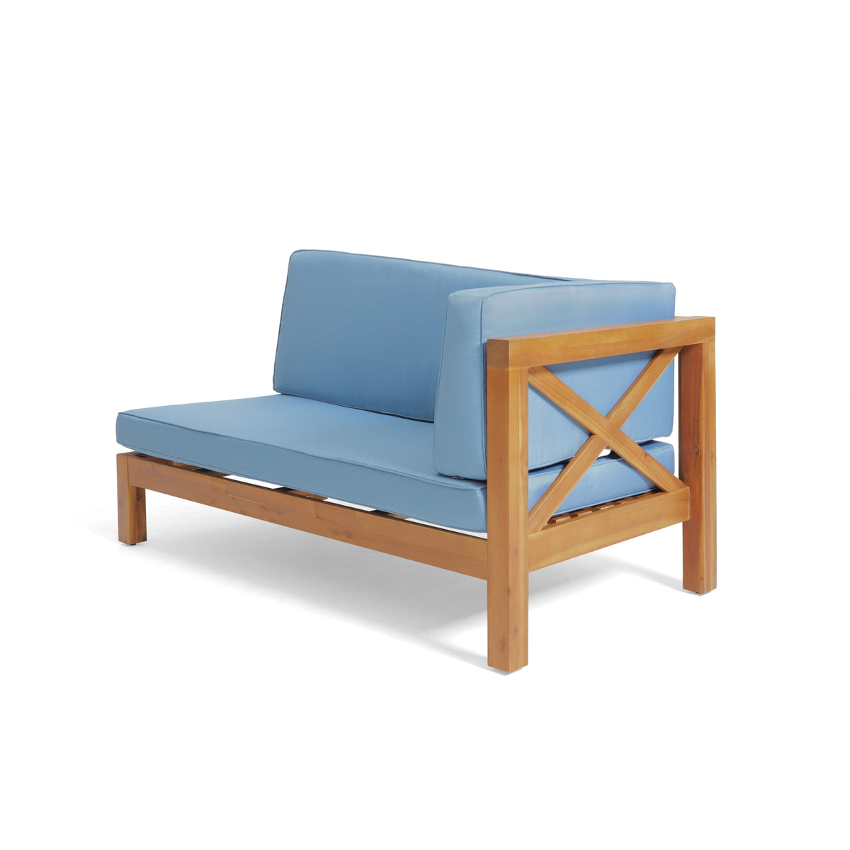 Brava X-Back 4-Piece Outdoor Sofa Set with Water-Resistant Cushions - Blue