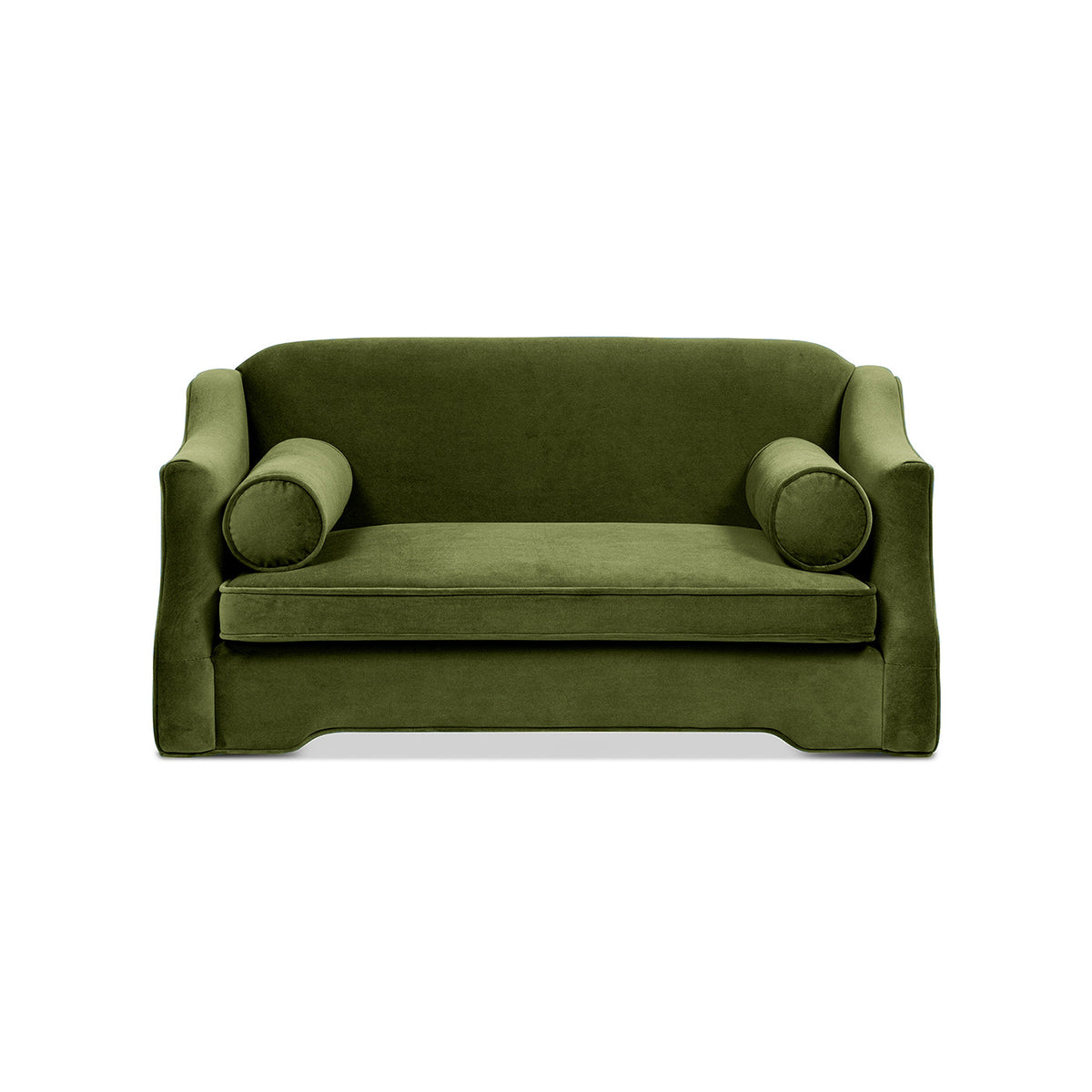 Paloma 35.5" Dog Sofa Bed with Supportive Curved Arms - Olive