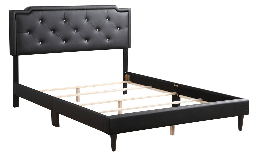 Button Tufted Upholstered Bed with Charming Design - Multiple Colors