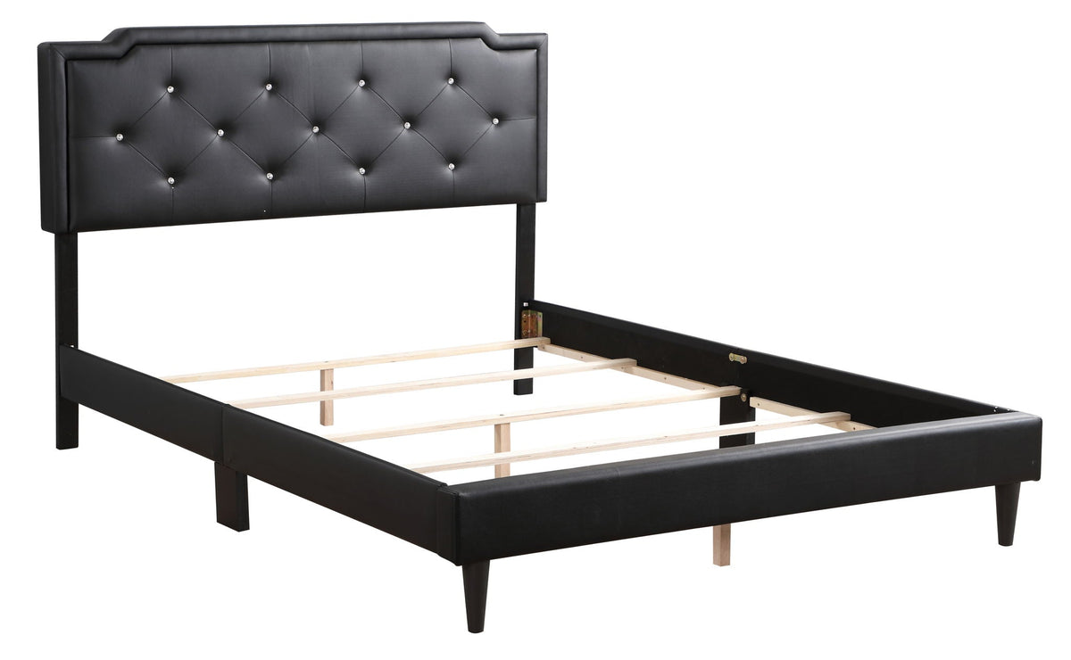 Button Tufted Upholstered Bed with Charming Design - Multiple Colors