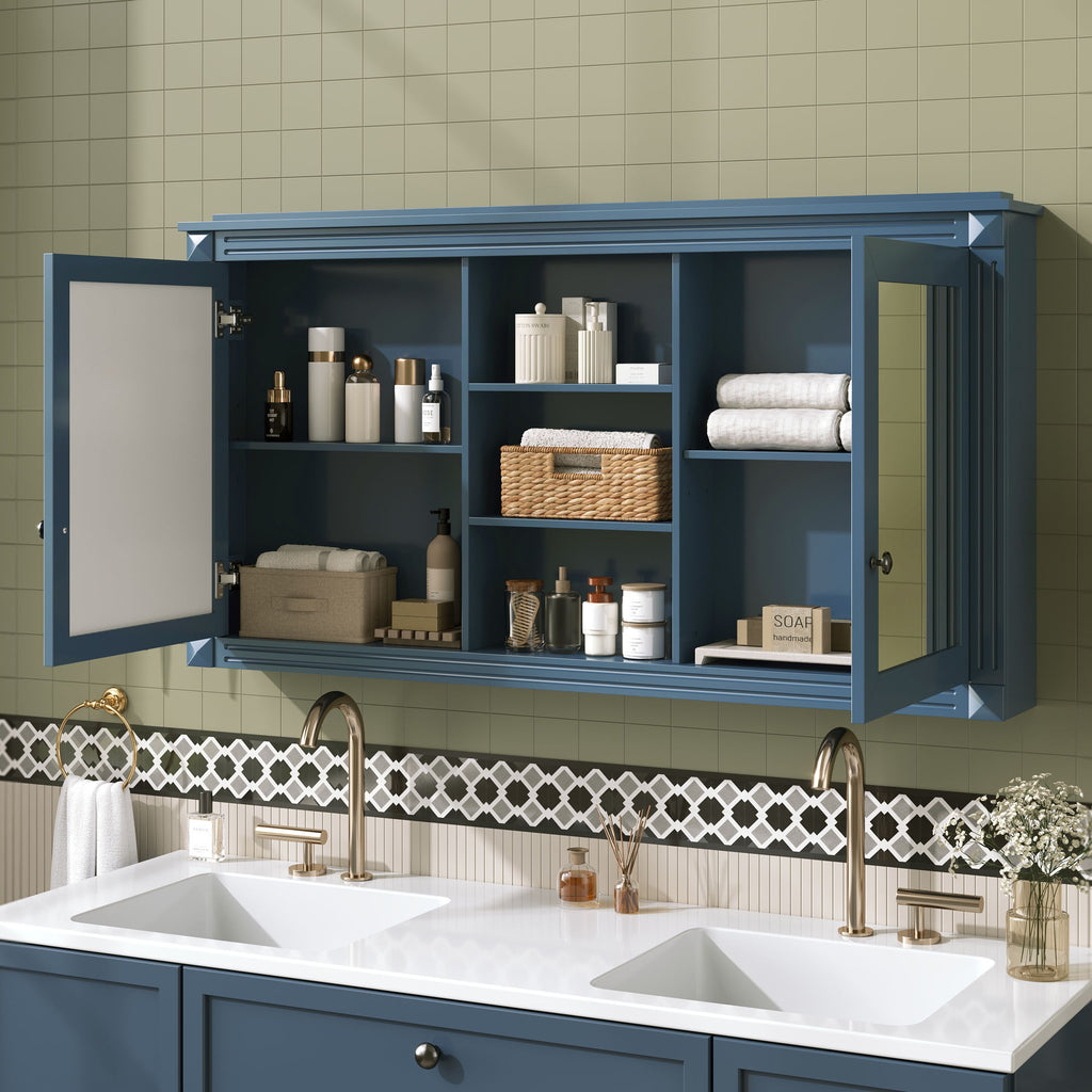 Modern Wall-Mount 2 In 1 Mirror Cabinet