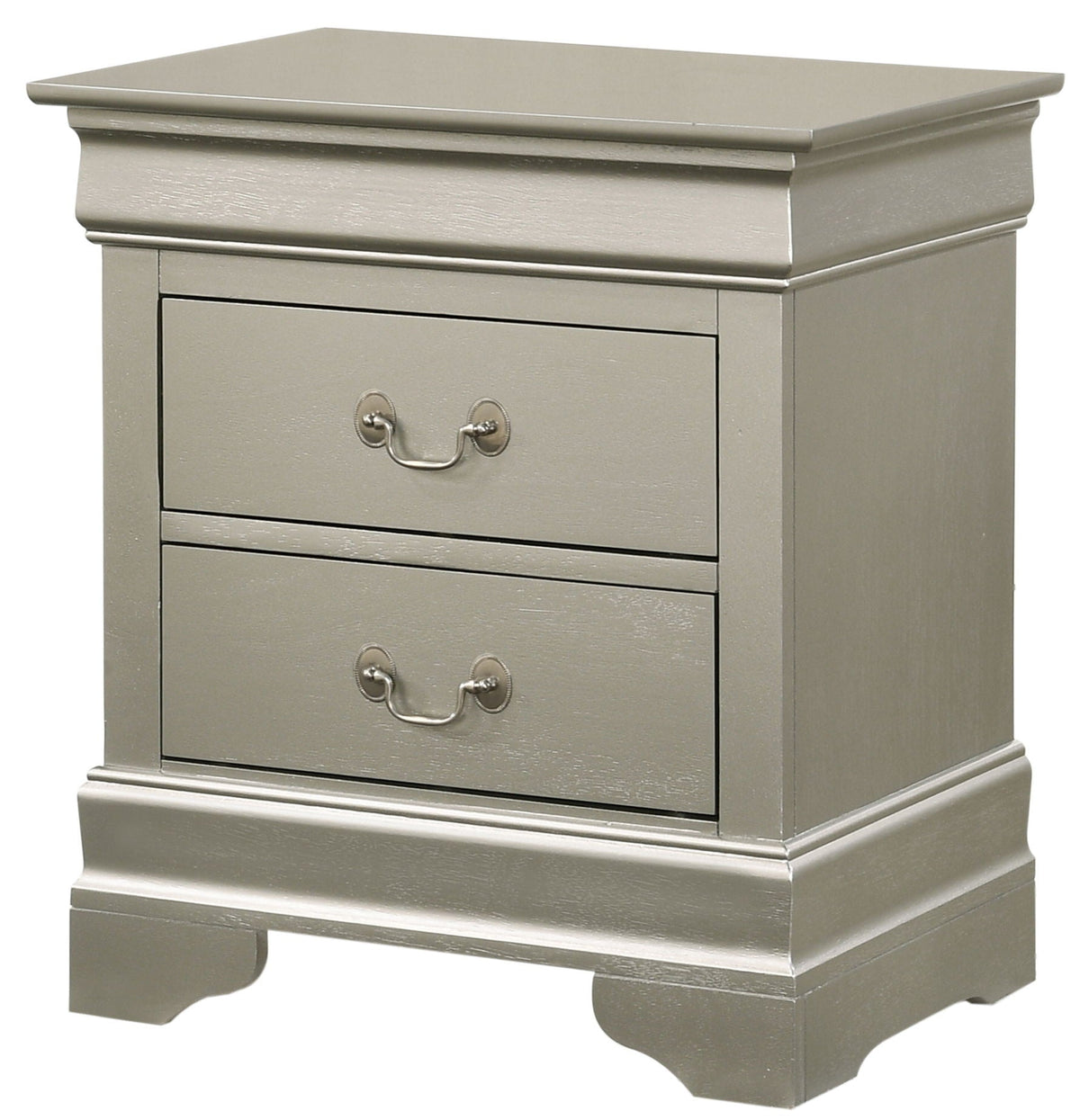 Louis Phillipe Wood Nightstand with Storage Drawers - Multiple Colors