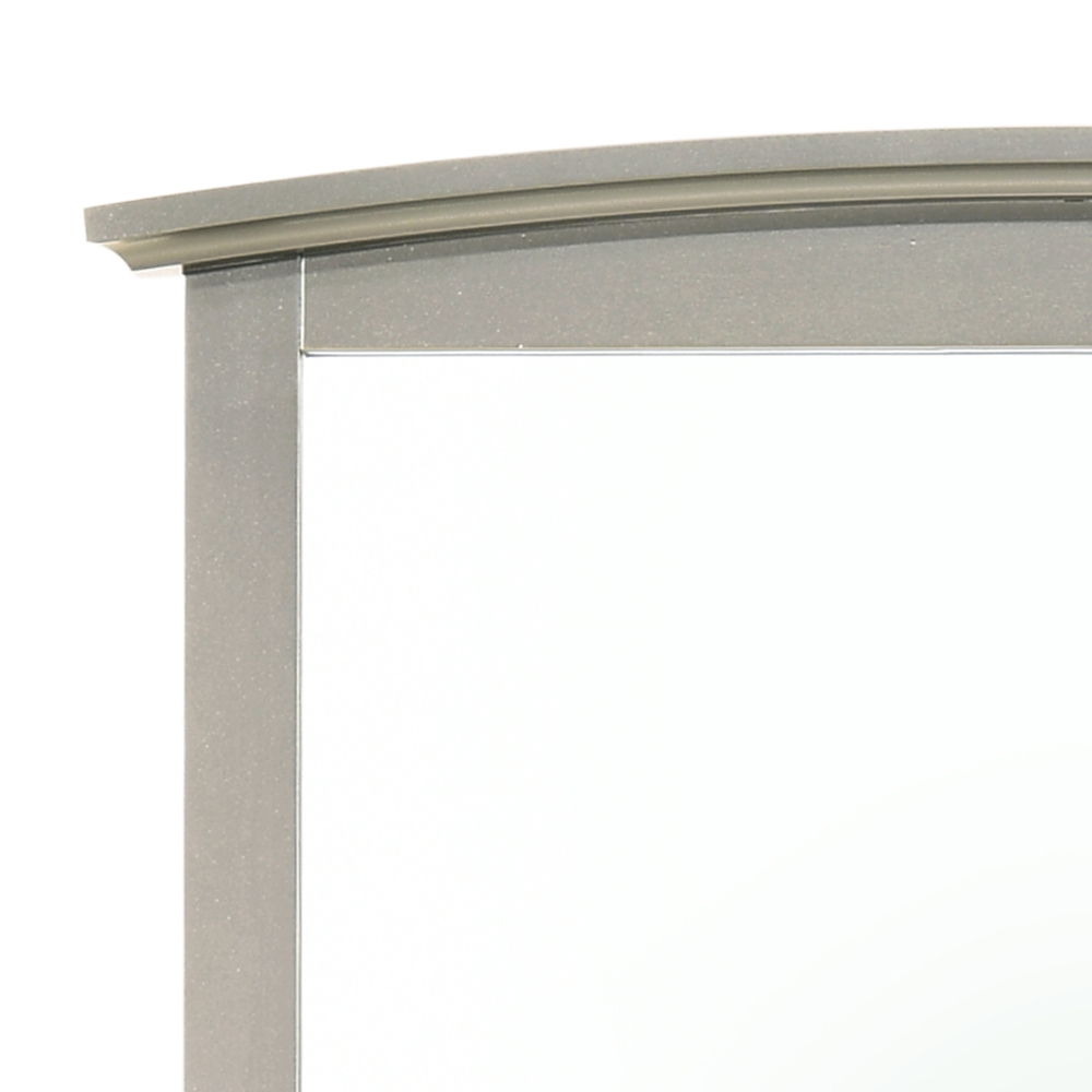 Elegant Modern Farmhouse Wall Mirror with Low Distortion Glass - Pearl Silver or Black