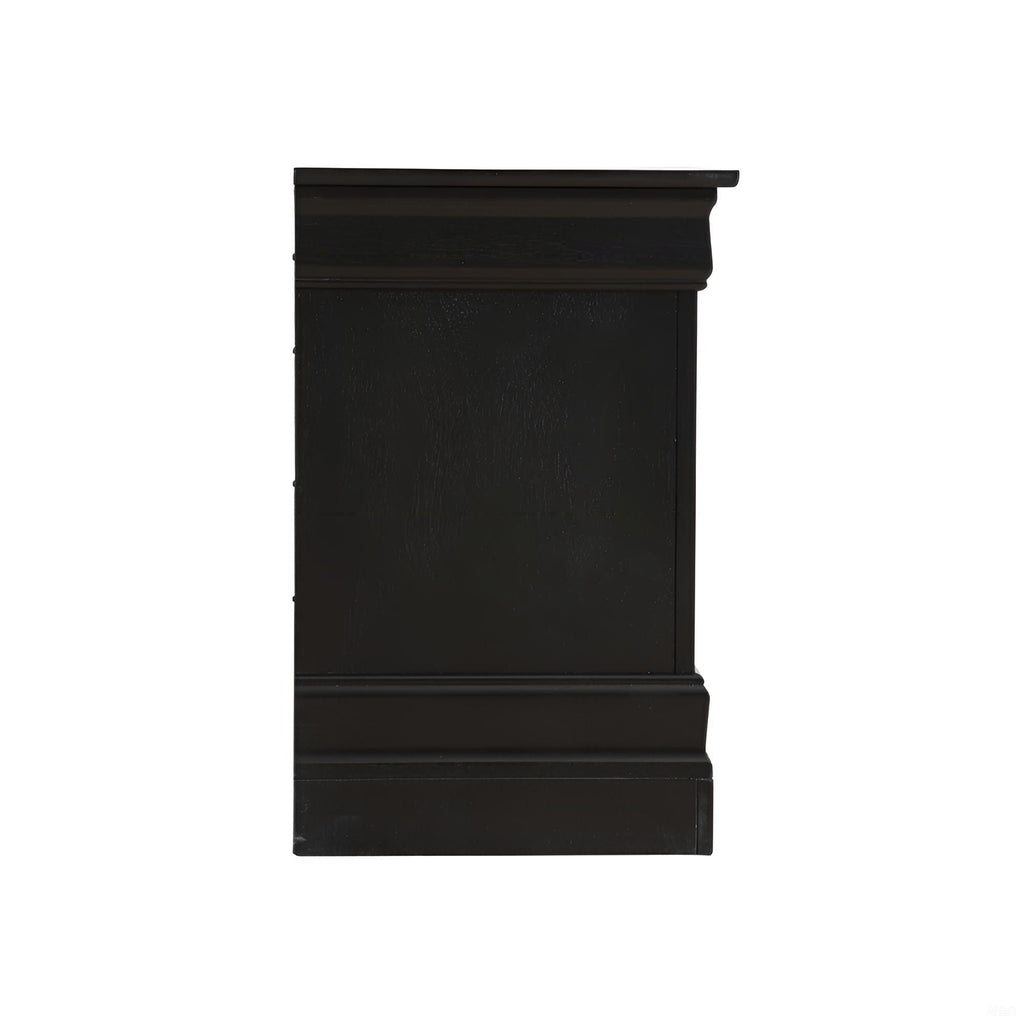 Louis Phillipe Wood Nightstand with Storage Drawers - Multiple Colors