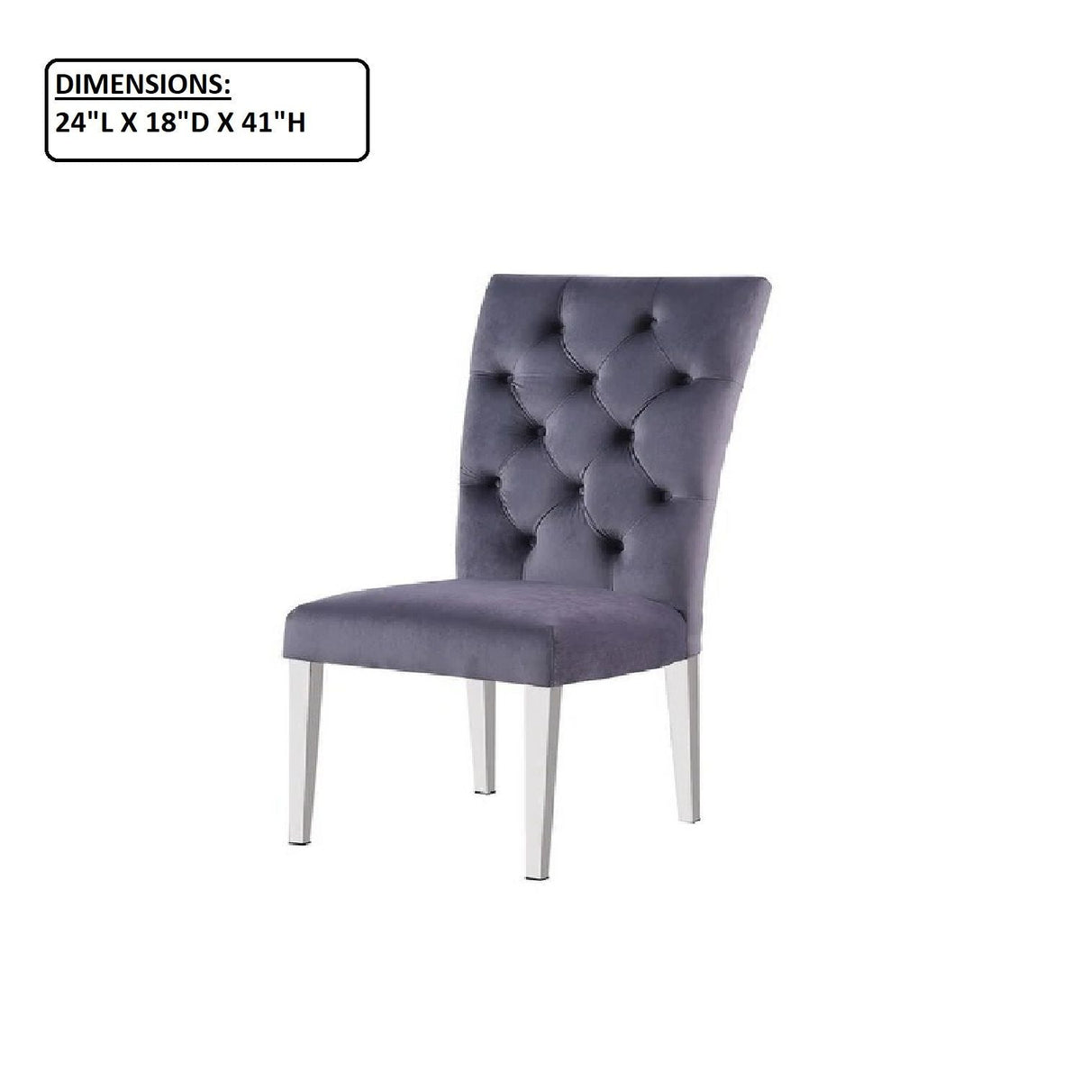 Modern Upholstered Tufted Dining Chair (Set of 2)