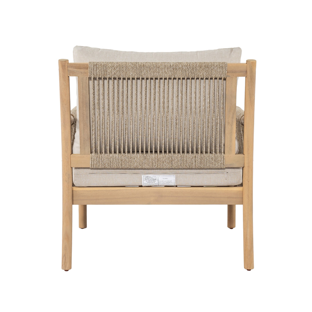 Casper Outdoor 5-Pieces Chat Set with Rope Detailing - Acacia Wood