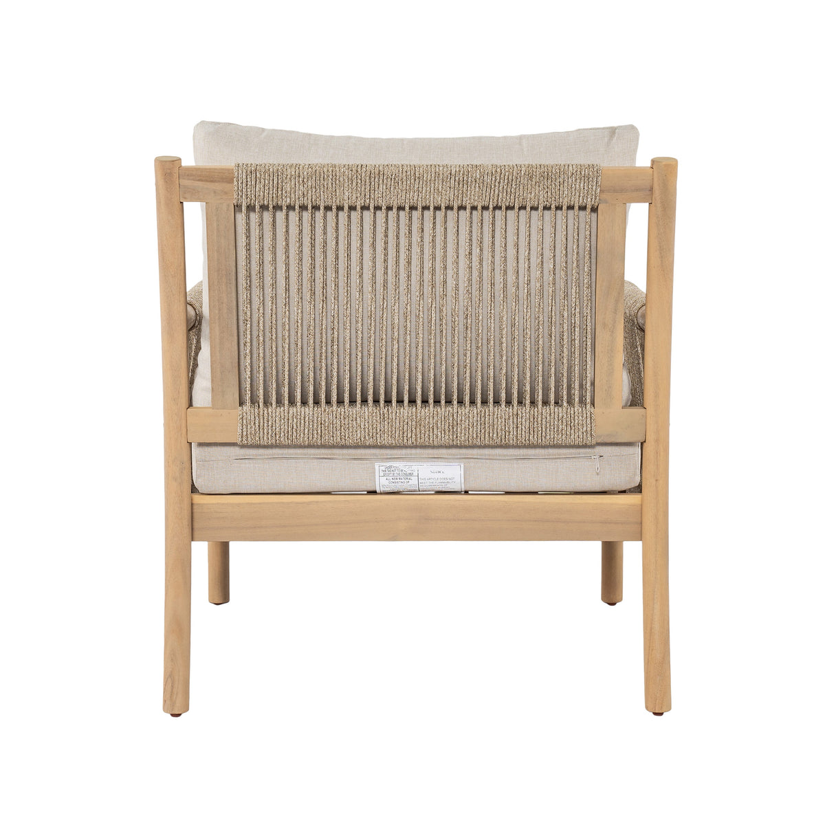 Casper Outdoor 5-Pieces Chat Set with Rope Detailing - Acacia Wood