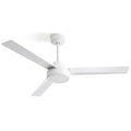 52" Ceiling Fan Without Light with Remote Control and Reversible DC Motor - White