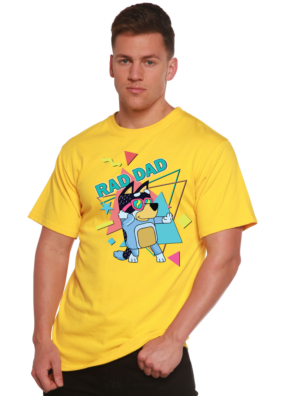 Rad Dad Bluey Men's Bamboo Short Sleeve Graphic T-Shirt