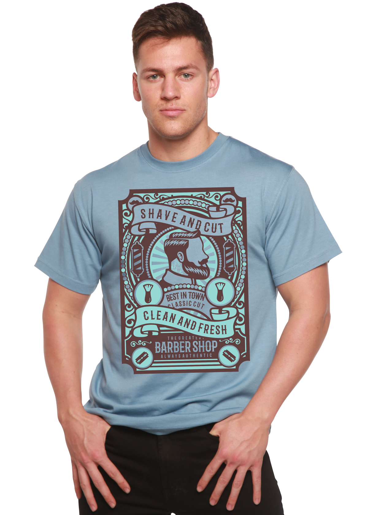 Shave and Cut Spun Bamboo® Men's Bamboo Viscose/Organic Cotton Short Sleeve Graphic T-Shirt
