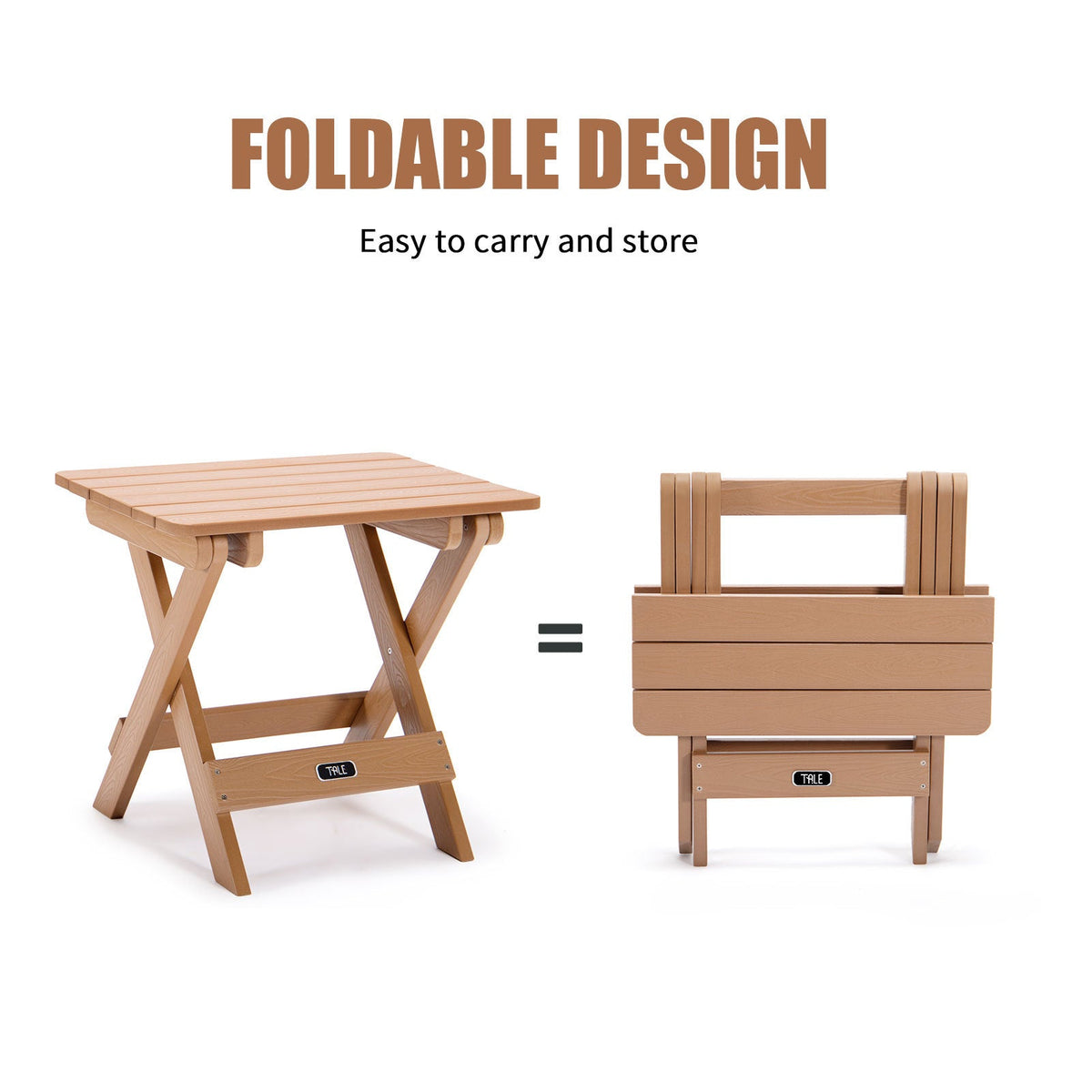 TALE Portable Folding Adirondack Side Table - All-Weather & Fade-Resistant