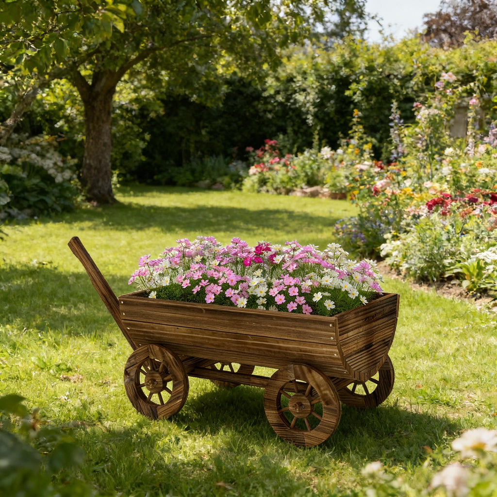 Small Wheelbarrow Wagon Flower Cart