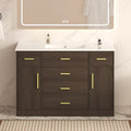 48" Dark Brown Bathroom Vanity