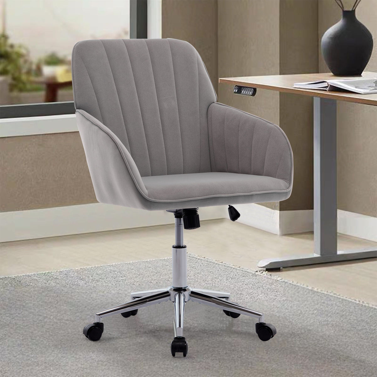 Adjustable Ergonomic Office Chair with Swivel Backrest Seat - Multiple Colors