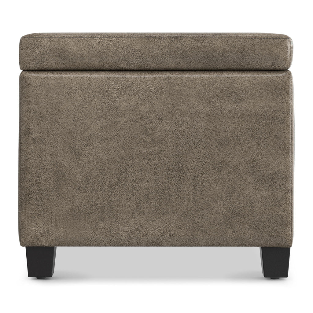 Avalon Contemporary Storage Ottoman Bench with Large Storage - Black, Dark Brown, Dark Gray
