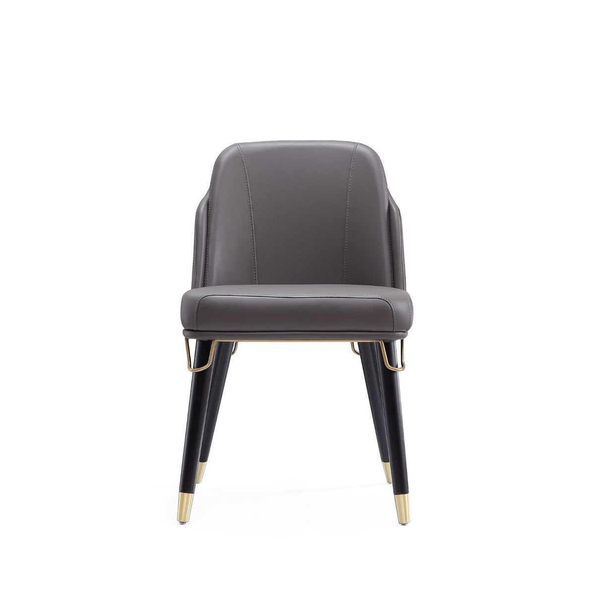 Estelle Dining Chair with Metal Accents – Dark Gray or Beige