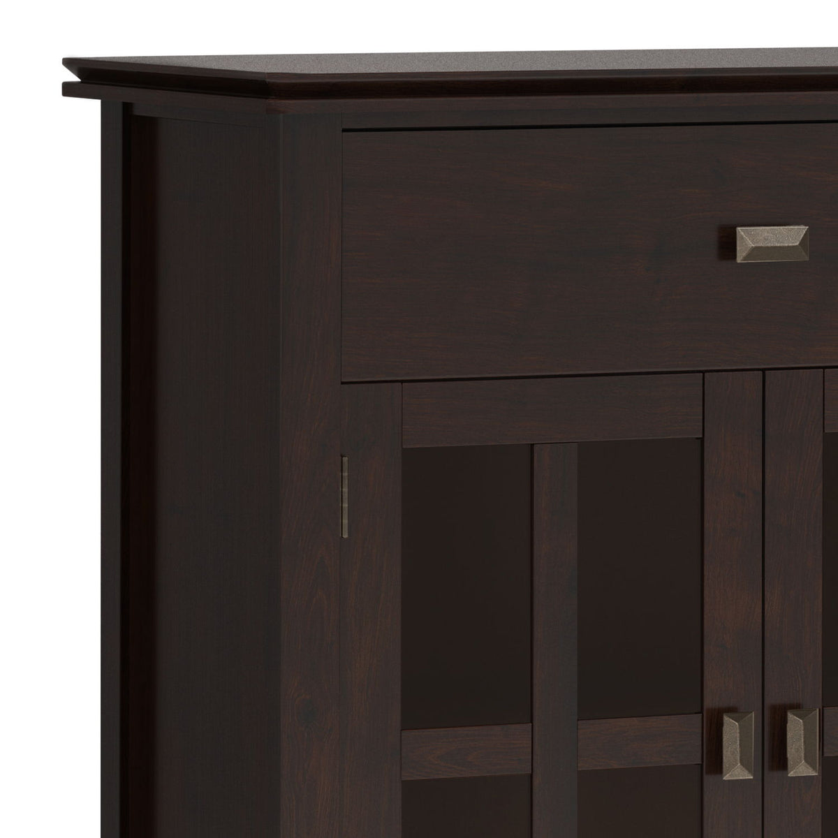 Artisan 4 Door Sideboard Buffet with Adjustable Shelves - Dark Brown or Black