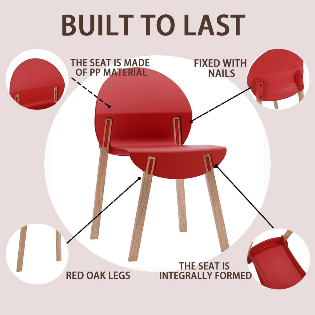 Traditional 4 Piece Outdoor Chair Set with Round Table - Multiple Colors