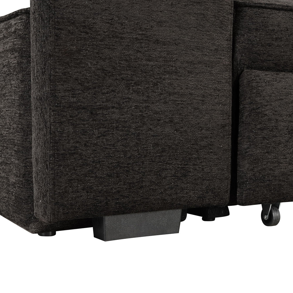 Reversible L-Shape Sleeper Sectional Sofa with Storage Chaise and 2 Stools - Multiple Colors