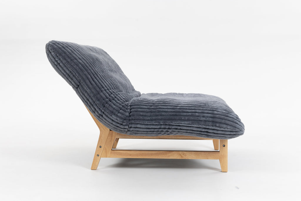 Bean Bag Chair for Adults with Solid Wood Frame - Corduroy