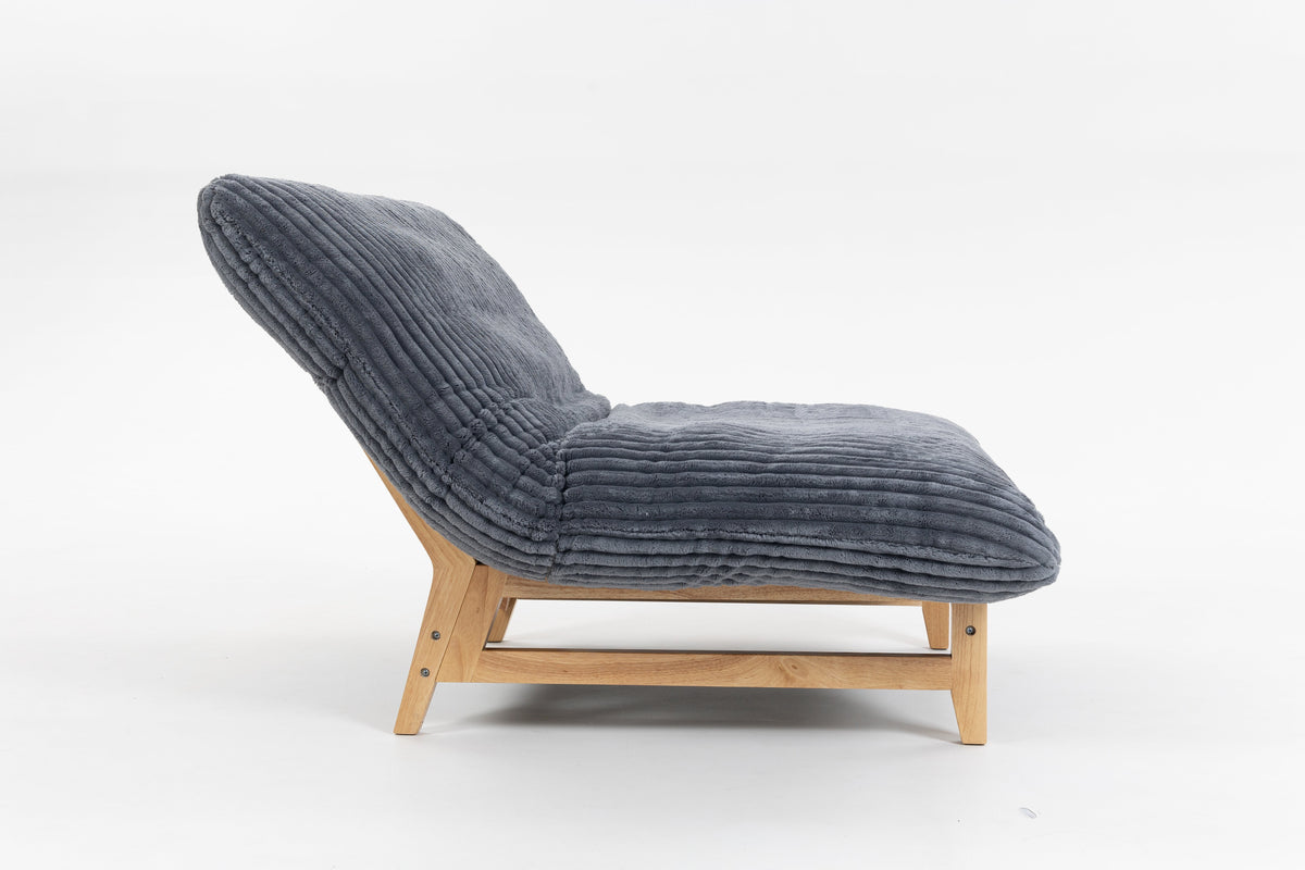 Bean Bag Chair for Adults with Solid Wood Frame - Corduroy
