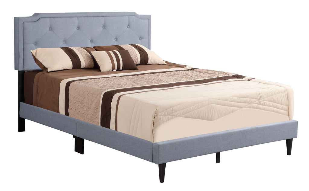 Button Tufted Upholstered Bed with Charming Design - Multiple Colors