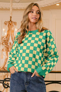 BiBi Checkered Pattern Sweater