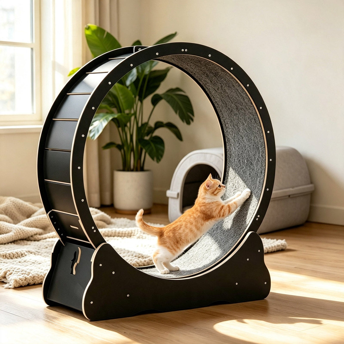 Large Cat Treadmill for Indoor Pets with Quiet Operation - MDF